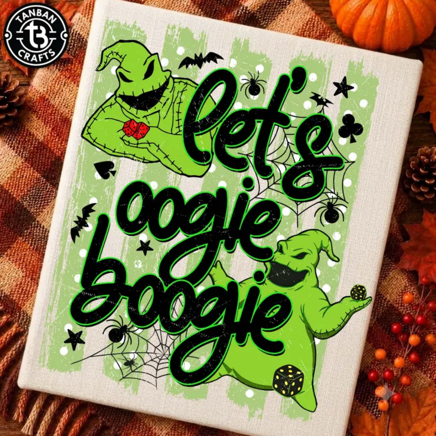 RTS LETS OOGIE BOOGIE HALLOWEEN DTF DIRECT TO FILM transfers ADULT 10X11.5