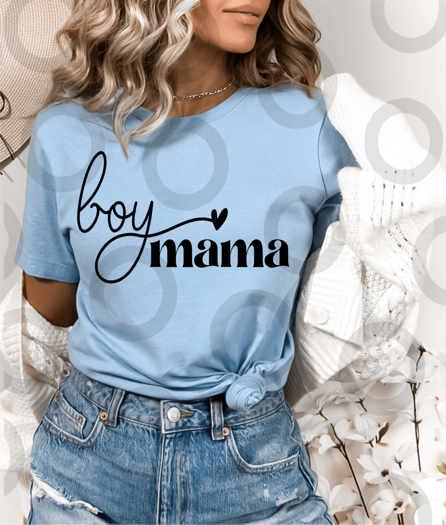 BOY Mama SINGLE COLOR BLACK size ADULT DTF TRANSFERPRINT TO ORDER - Do it yourself Transfers