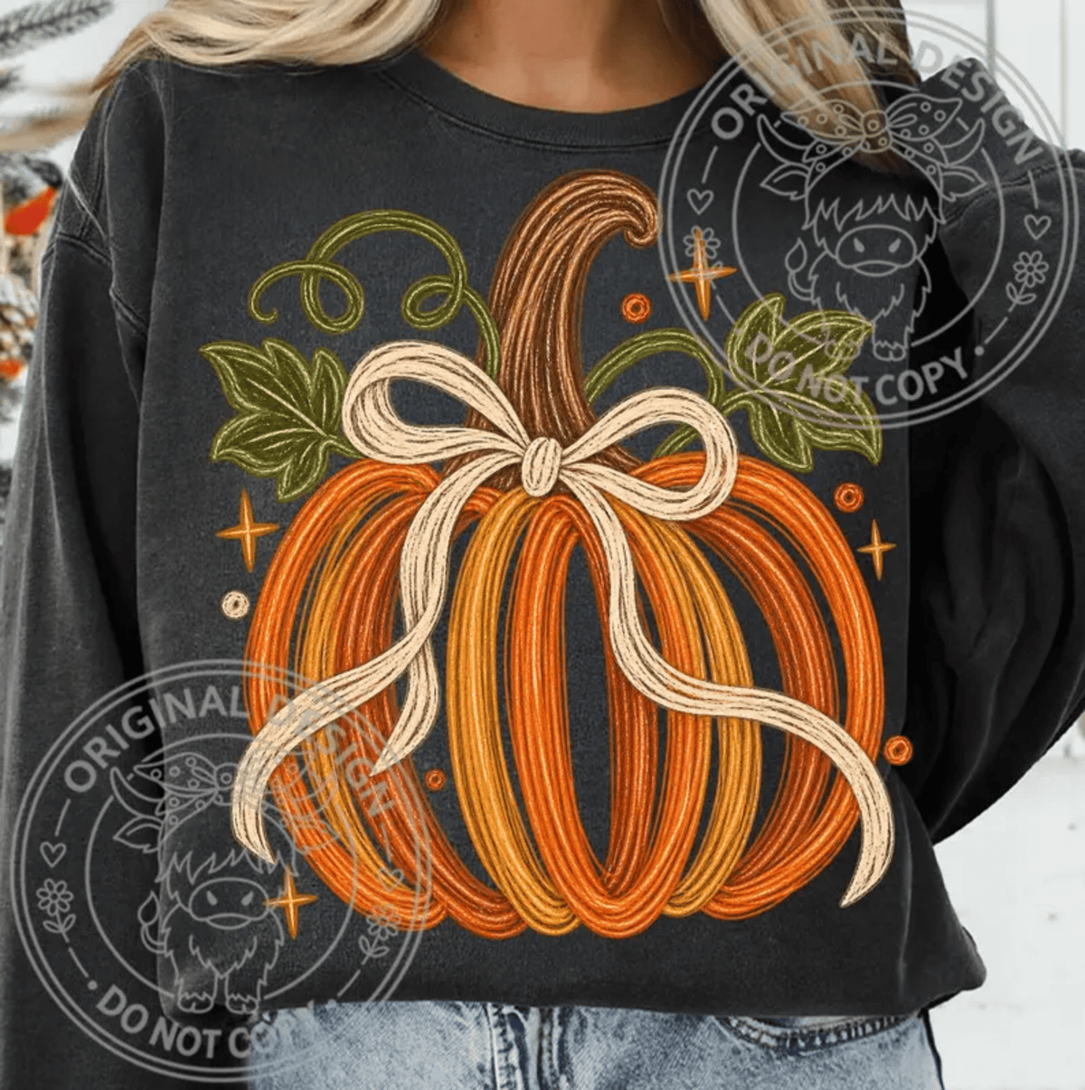 RTS PUMPKIN DRAWING DTF DIRECT TO FILM transfers ADULT 10.5X11.5 - Do it yourself Transfers