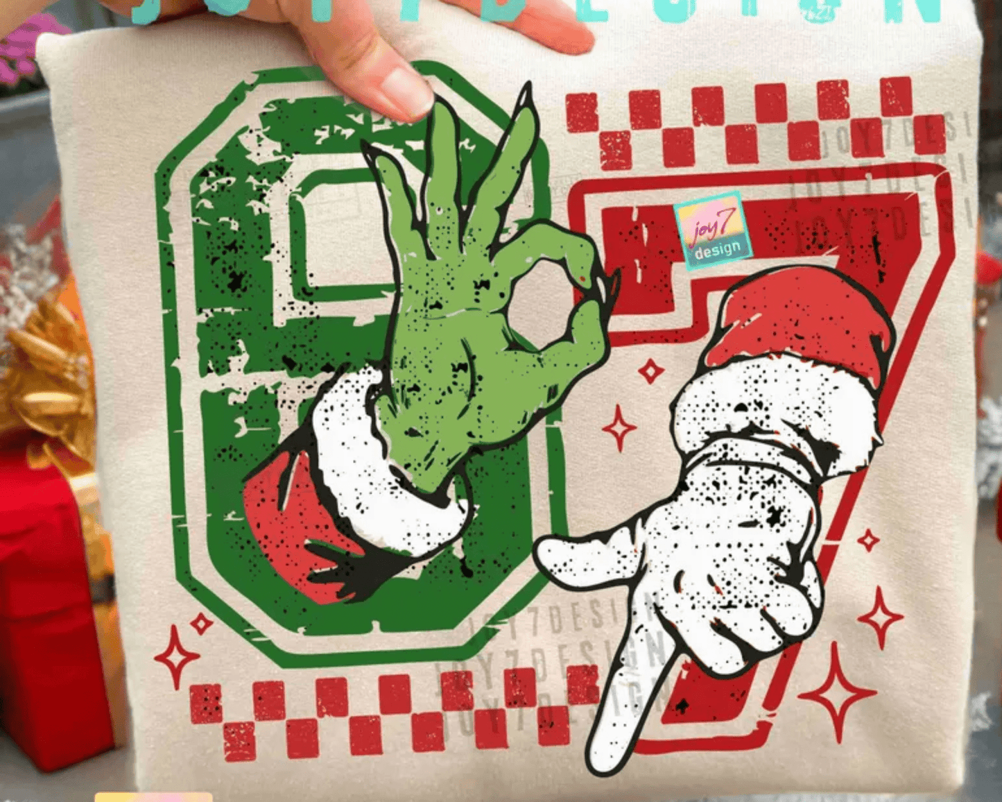 RTS SIX SEVEN 67 CHRISTMAS DTF DIRECT TO FILM transfers SIZE 9X11 - Do it yourself Transfers