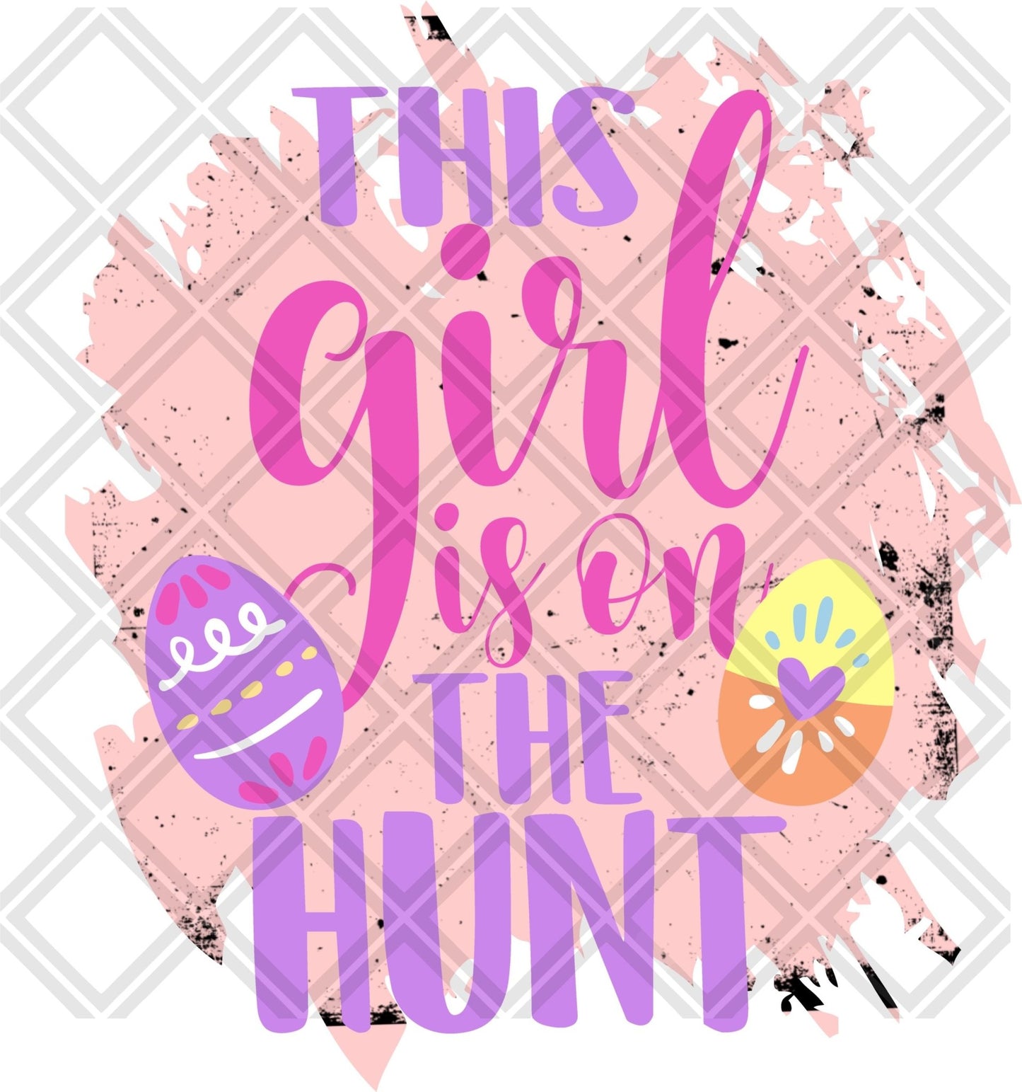 This girls on the hunt easter Digital Download Instand Download - Do it yourself Transfers