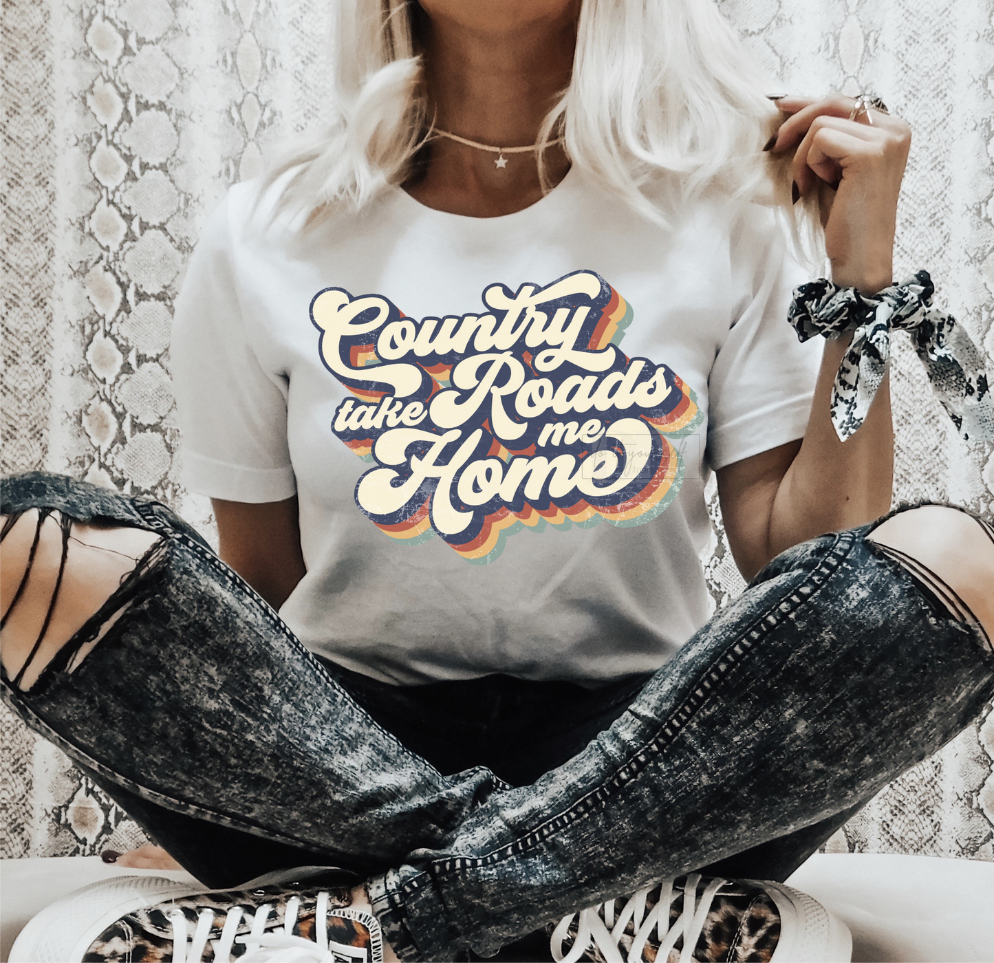 Country roads take me HOME size ADULT 8.8x11.7 DTF TRANSFERPRINT TO ORDER
