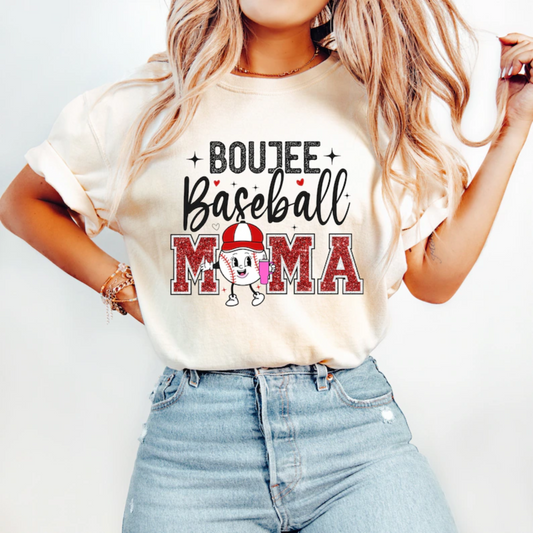 RTS Boujee Baseball MAMA sports MATTE BREATHABLE CLEAR FILM SCREEN PRINT TRANSFER ADULT 10X12