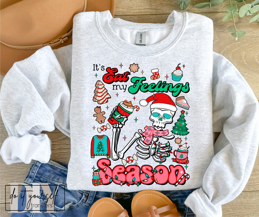 RTS It's eat my feelings SEASON Christmas MATTE DTF DIRECT TO FILM transfers size ADULT 10x12
