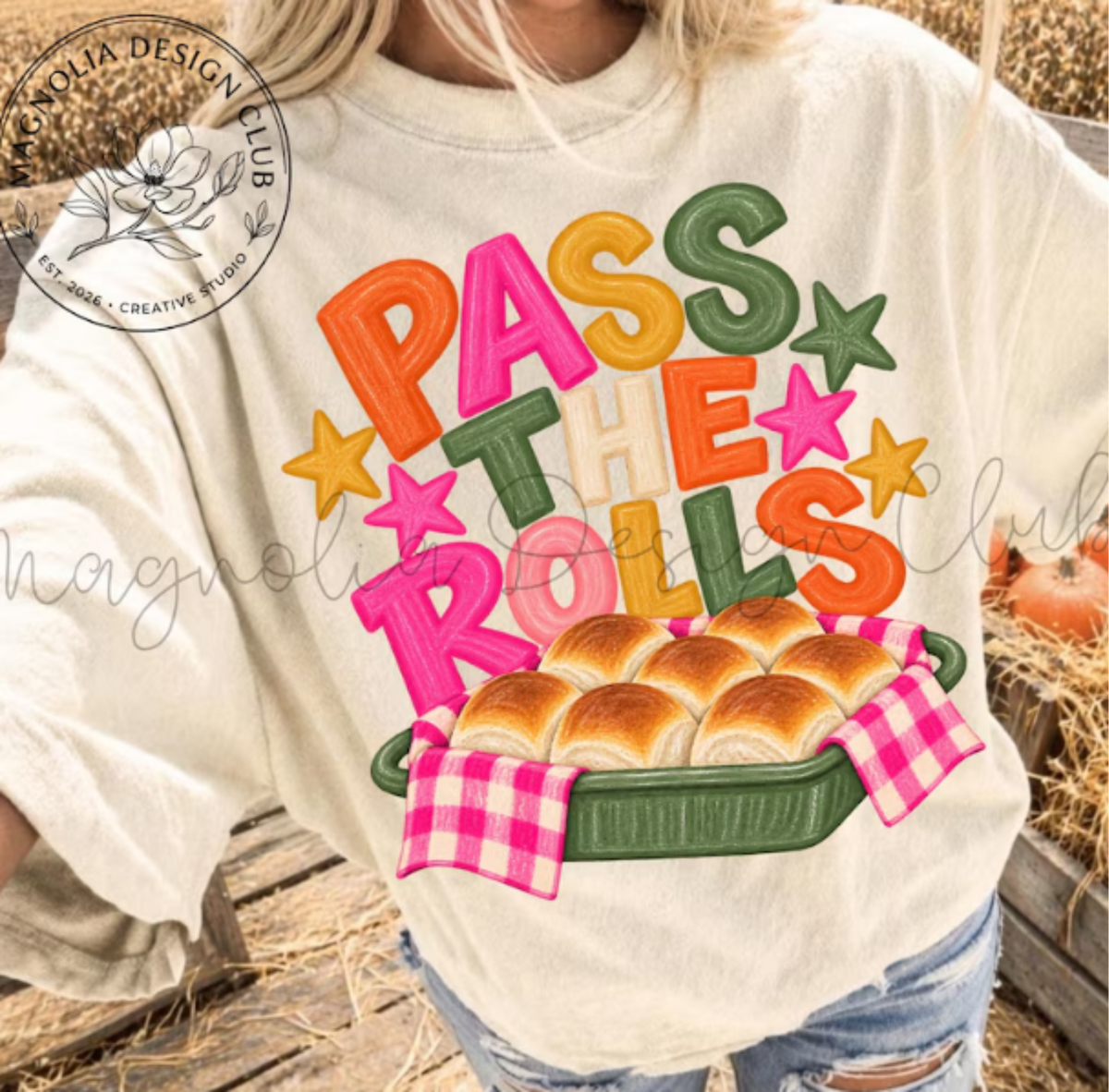 RTS PASS THE ROLLS THANKSGIVING DTF DIRECT TO FILM transfers ADULT 10.5X11.5