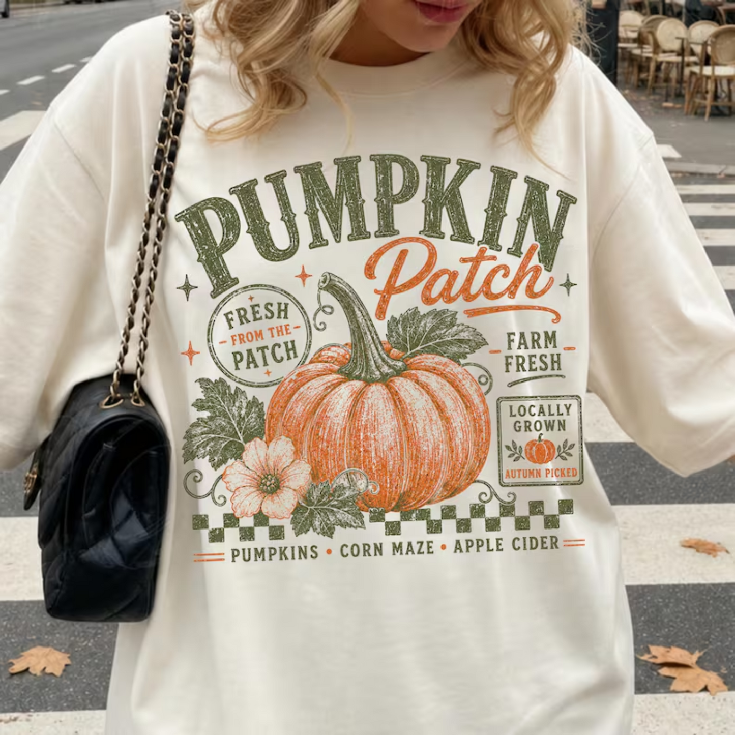 RTS PUMPKIN PATCH DTF DIRECT TO FILM transfers ADULT 10X11.5