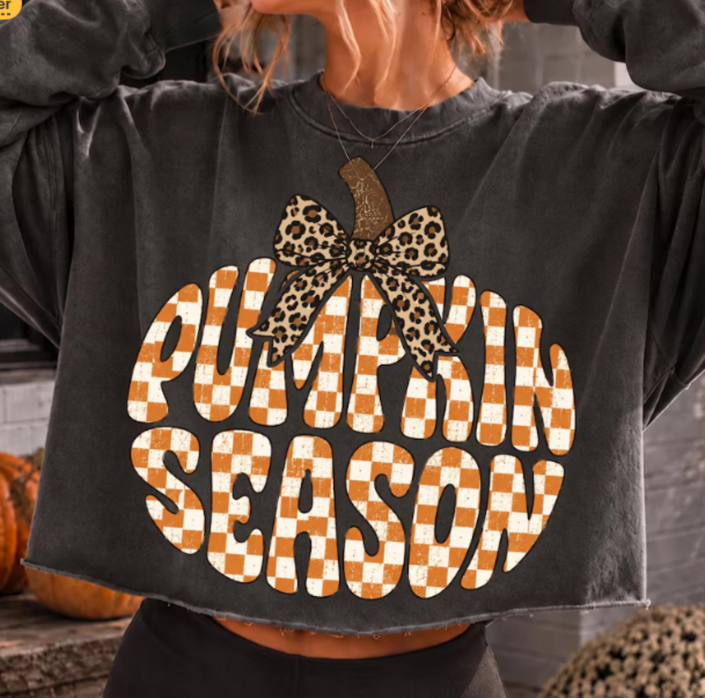 RTS PUMPKIN SEASON LEOPARD BOW DTF DIRECT TO FILM transfers ADULT 10.5X11.5