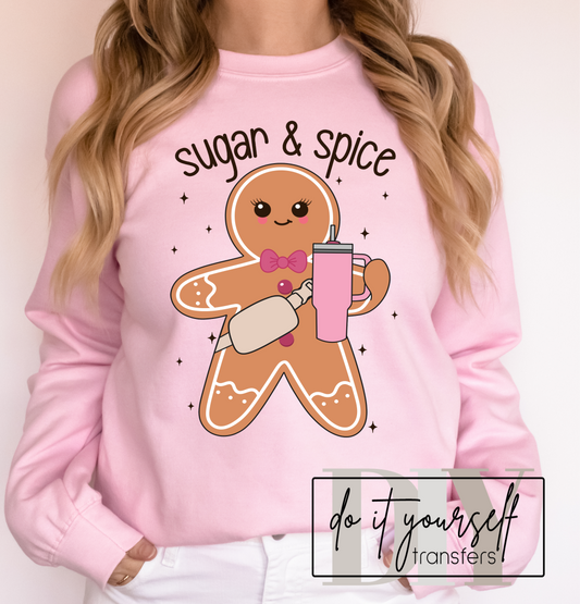 Sugar & Spice Gingerbread cup Christmas cookie  ADULT  DTF TRANSFERPRINT TO ORDER