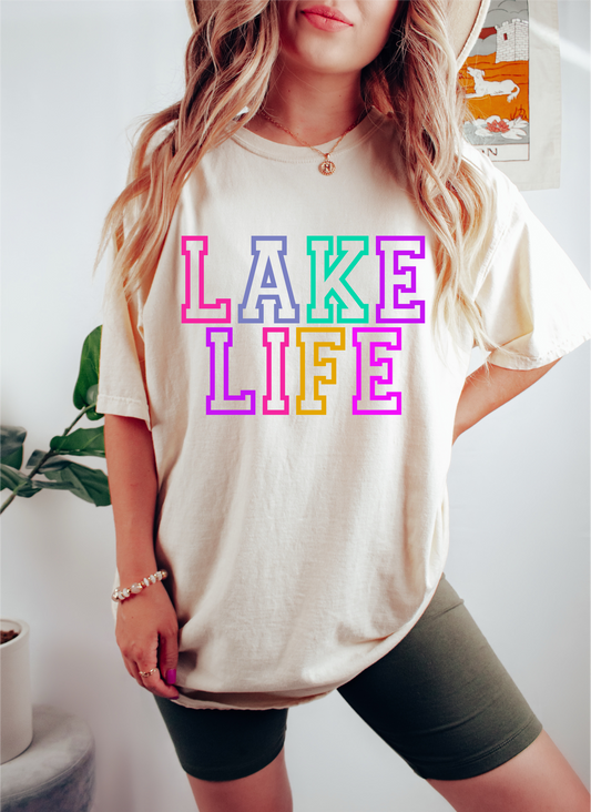 RTS LAKE LIFE MULTI COLOR MATTE BREATHABLE CLEAR FILM SCREEN PRINT TRANSFER ADULT 10X12