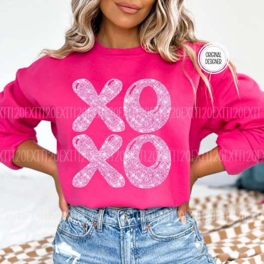 XOXO pink  Valentine's  ADULT  DTF TRANSFERPRINT TO ORDER