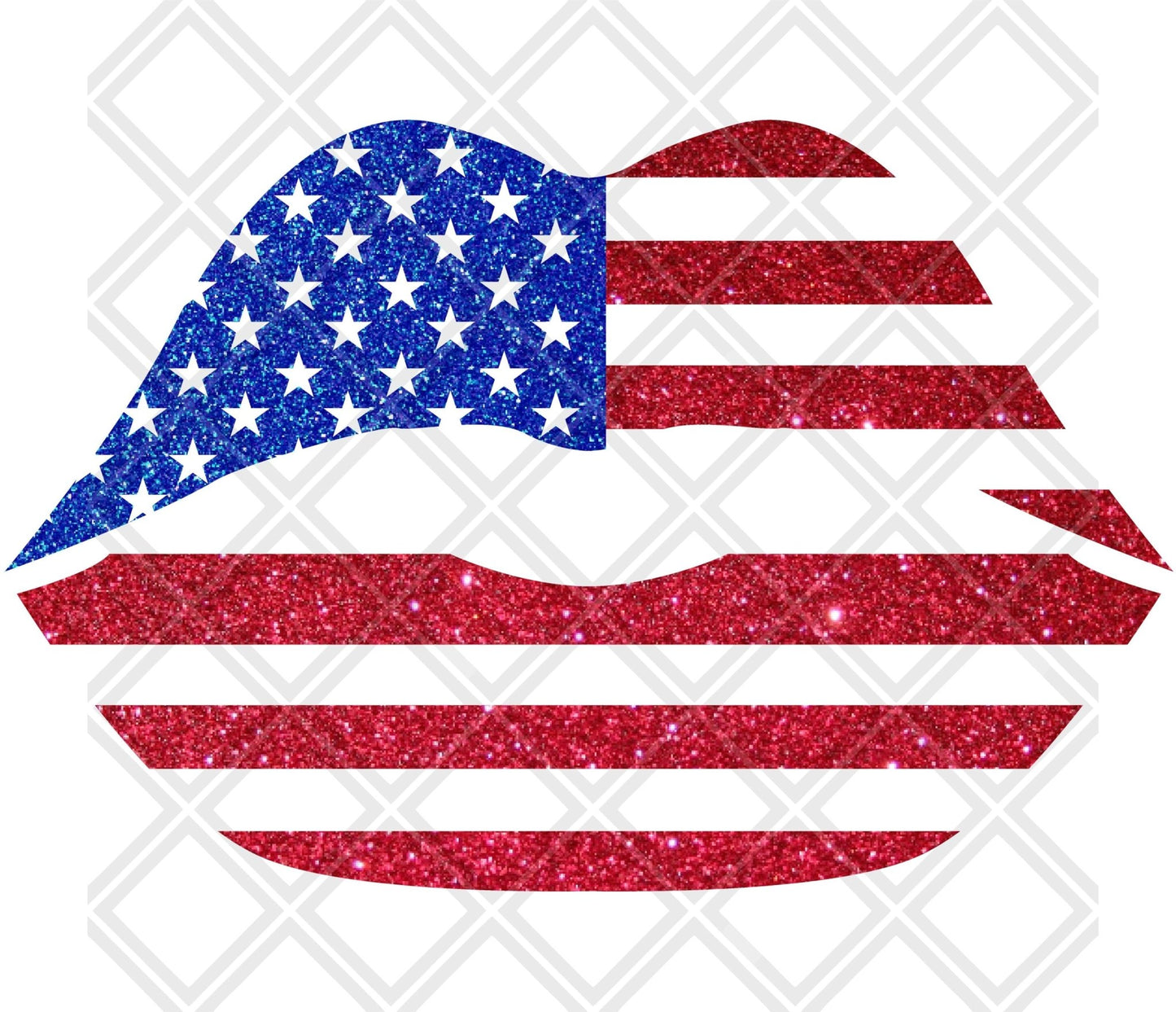 American July 4th lips glitter png Digital Download Instand Download - Do it yourself Transfers