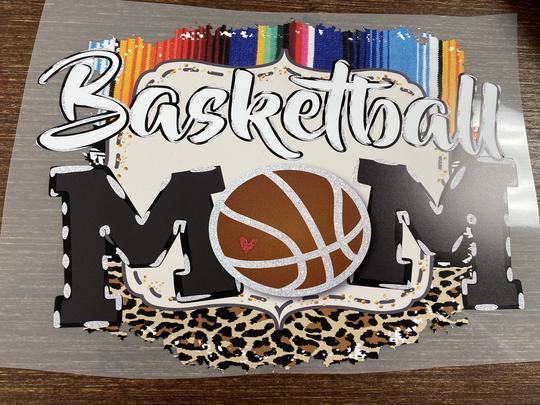 Basketball Mom Leopard serape frame heart png Digital Download Instand Download - Do it yourself Transfers