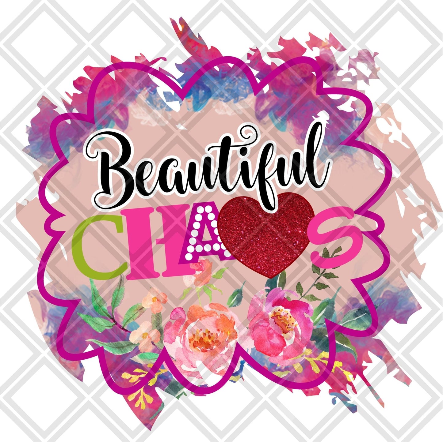 BEAUTIFUL CHAOS Digital Download Instand Download - Do it yourself Transfers