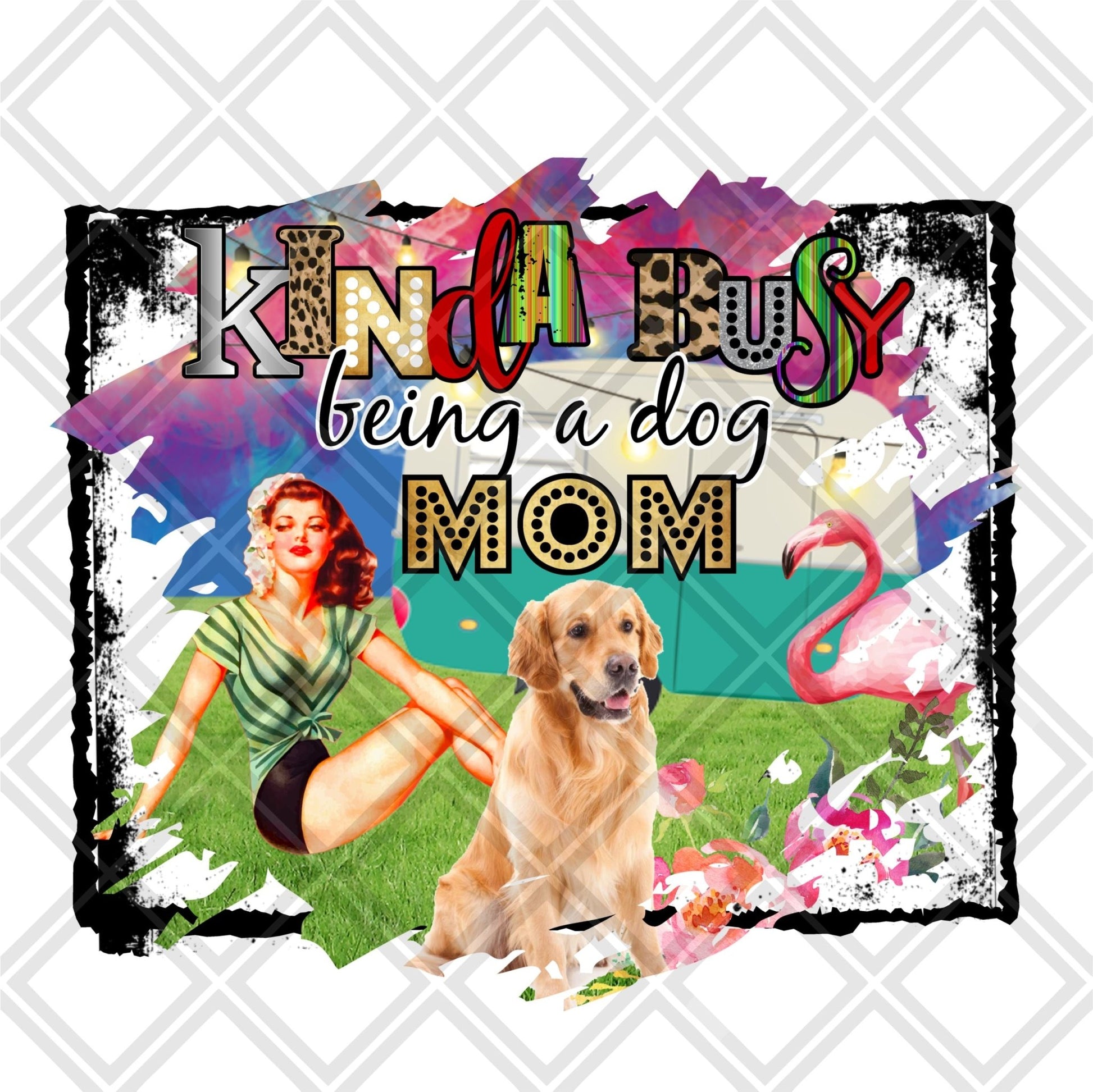 Busy being a dog mom frame FRAME Digital Download Instand Download - Do it yourself Transfers