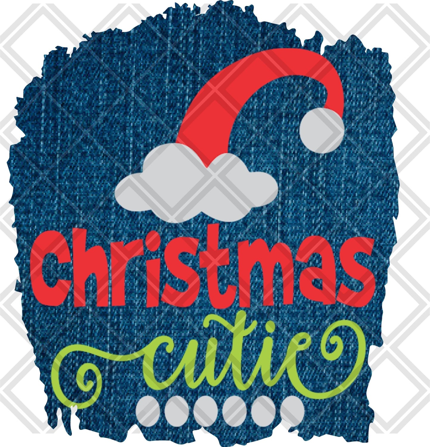 CHRISTMAS CUTIE png Digital Download Instand Download - Do it yourself Transfers