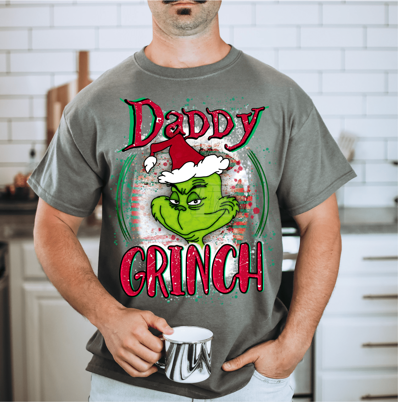 Daddy GREEN MAN Christmas size DTF TRANSFERPRINT TO ORDER - Do it yourself Transfers