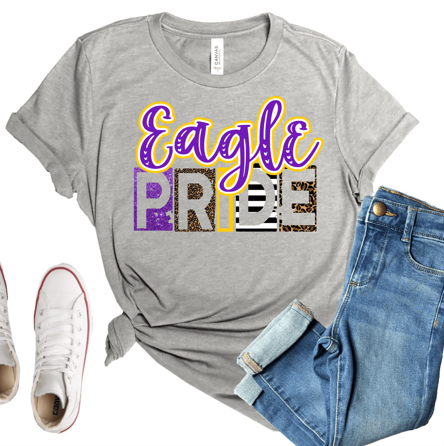 Eagle pride purple yellow team sport DTF TRANSFERSPRINT TO ORDER - Do it yourself Transfers