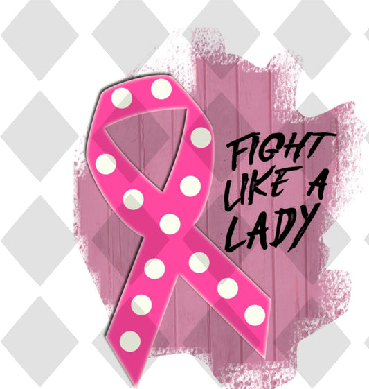 Fight Like a Lady october Digital Download Instand Download - Do it yourself Transfers