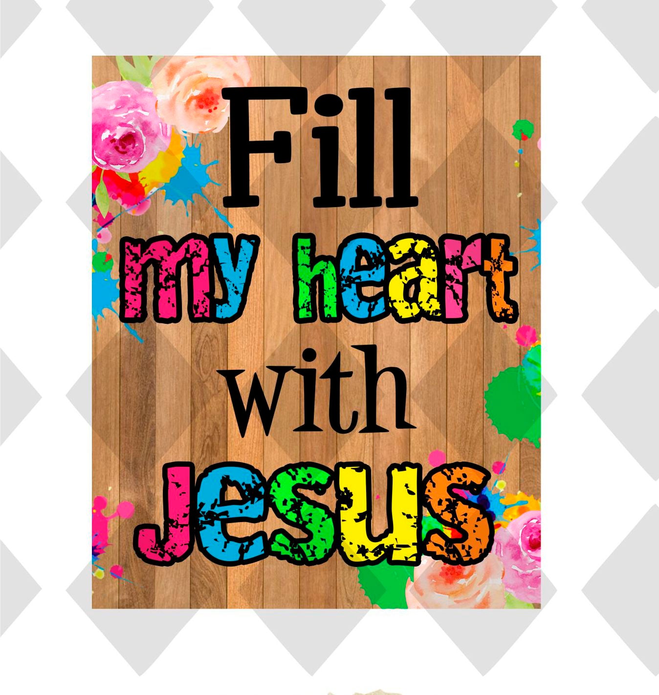 Fill my heart png Digital Download Instand Download - Do it yourself Transfers