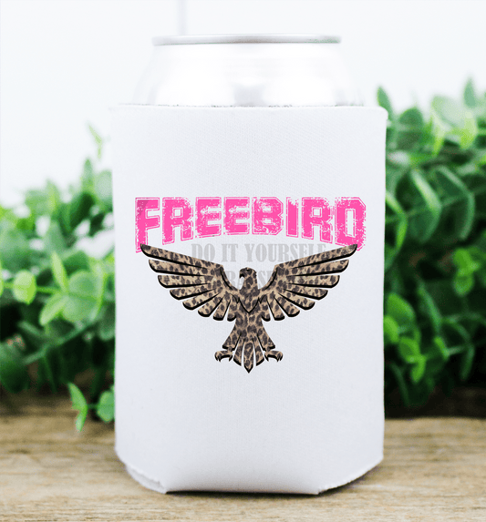 Freebird pink leopard / size 3.1x2.4 DTF TRANSFERPRINT TO ORDER - Do it yourself Transfers