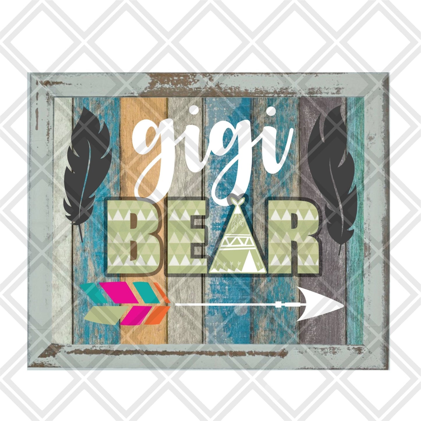 Gigi Bear png Digital Download Instand Download - Do it yourself Transfers