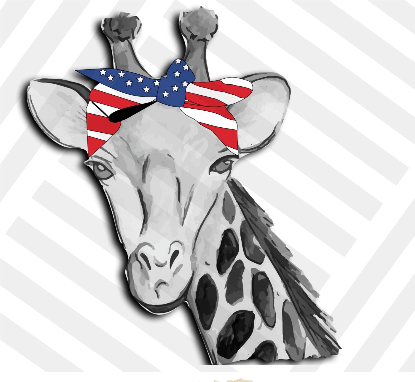 Giraffe american png Digital Download Instand Download - Do it yourself Transfers