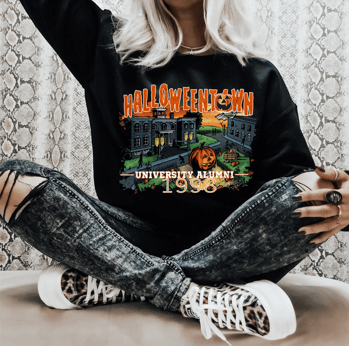 Halloween Town University Alumni 1998 size ADULT DTF TRANSFERPRINT TO ORDER - Do it yourself Transfers