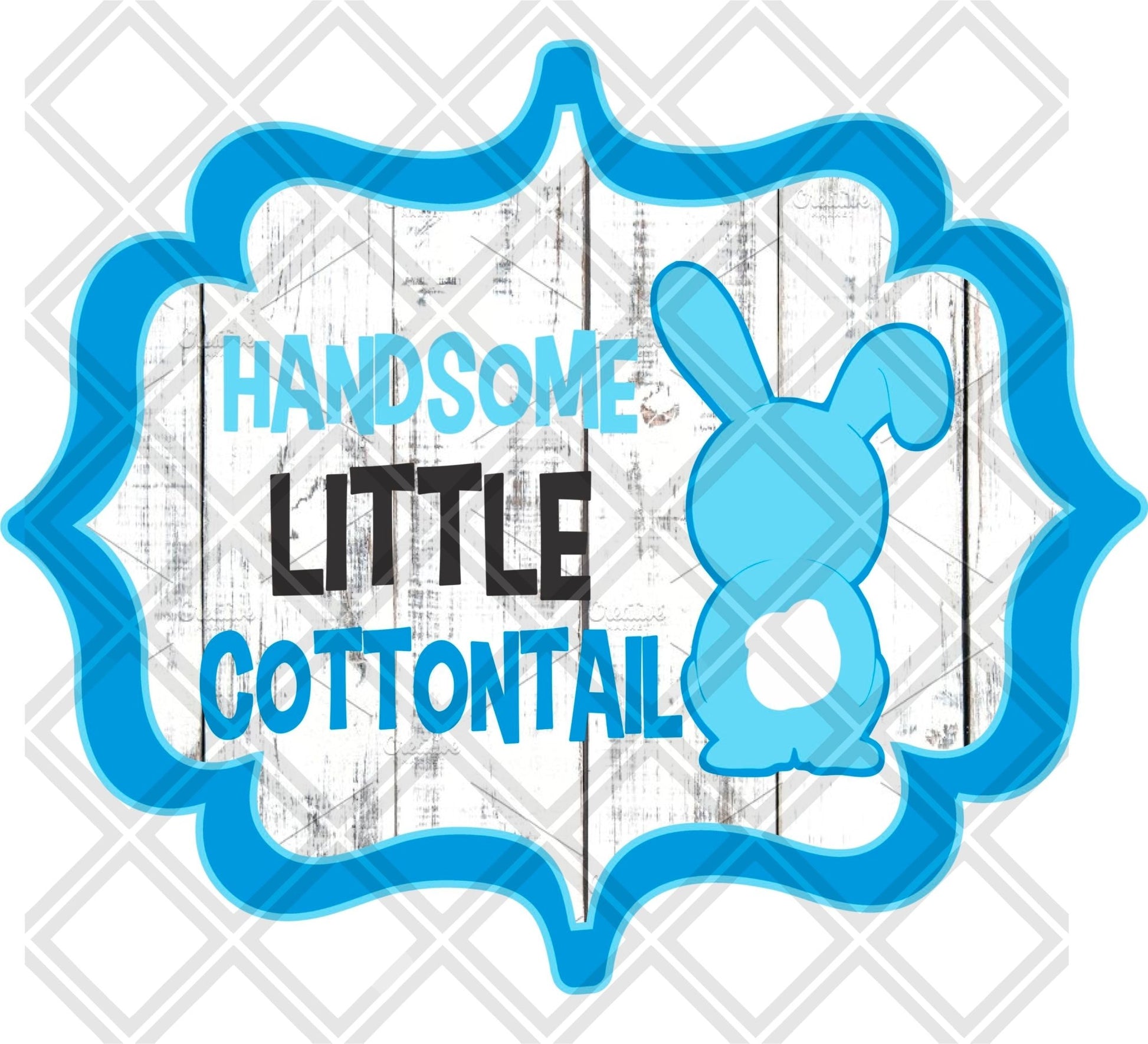 HANDSOME LITTLE COTTONTAIL png Digital Download Instand Download - Do it yourself Transfers