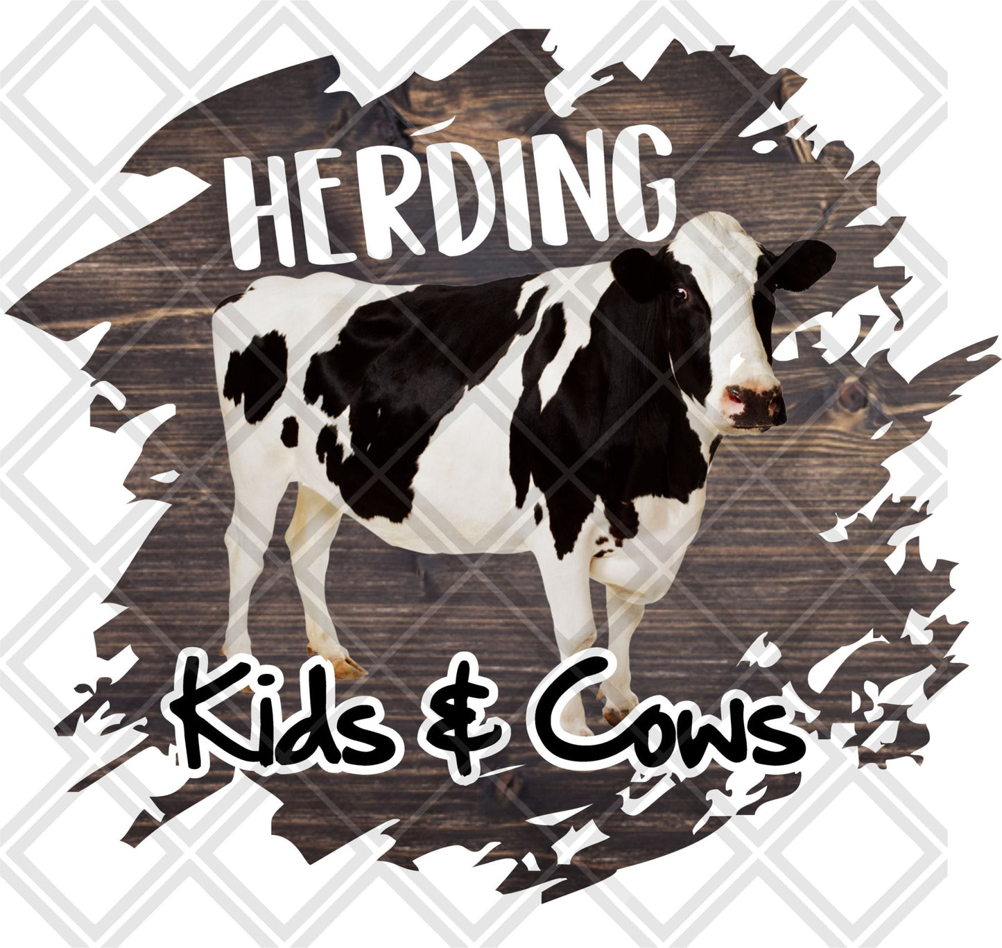 HERDING COWS AND KIDS png Digital Download Instand Download - Do it yourself Transfers