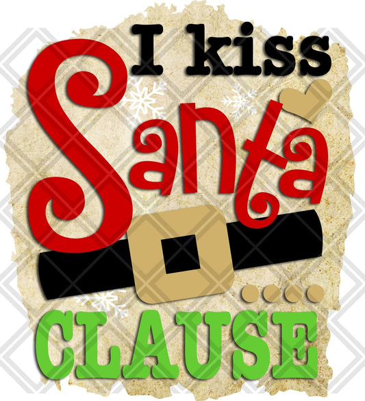 i kiss santa clause png Digital Download Instand Download - Do it yourself Transfers