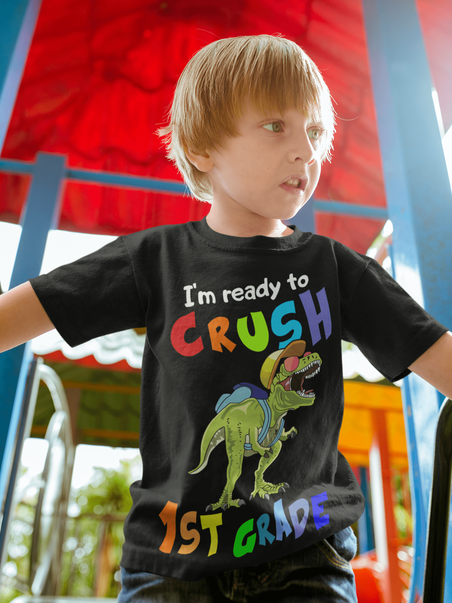 I'm Ready to crush 1st grade School Dinosaur backpack Digital Download Instand Download - Do it yourself Transfers