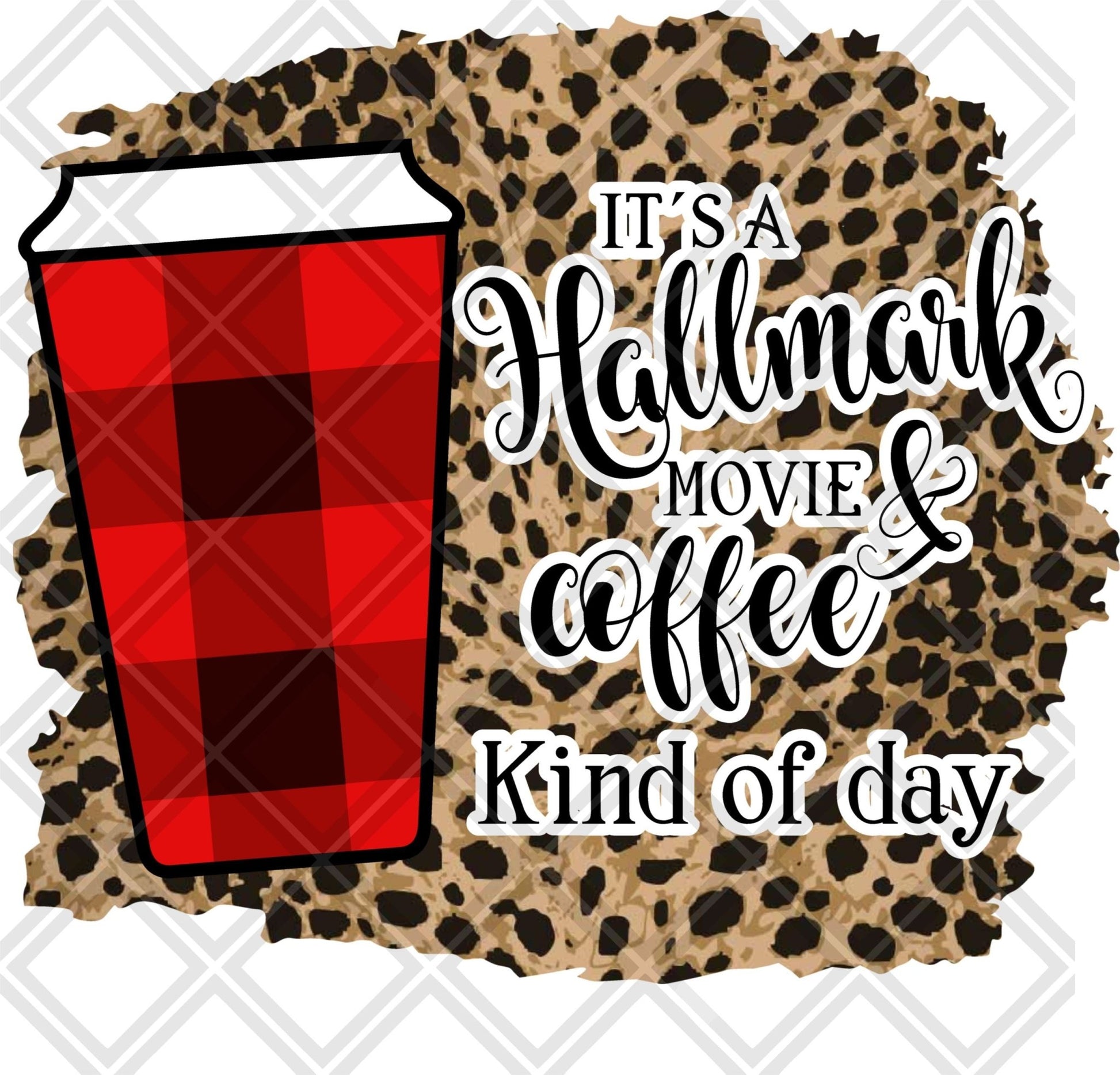 Its A Hallmark Cup Leopard Frame DTF TRANSFERPRINT TO ORDER - Do it yourself Transfers