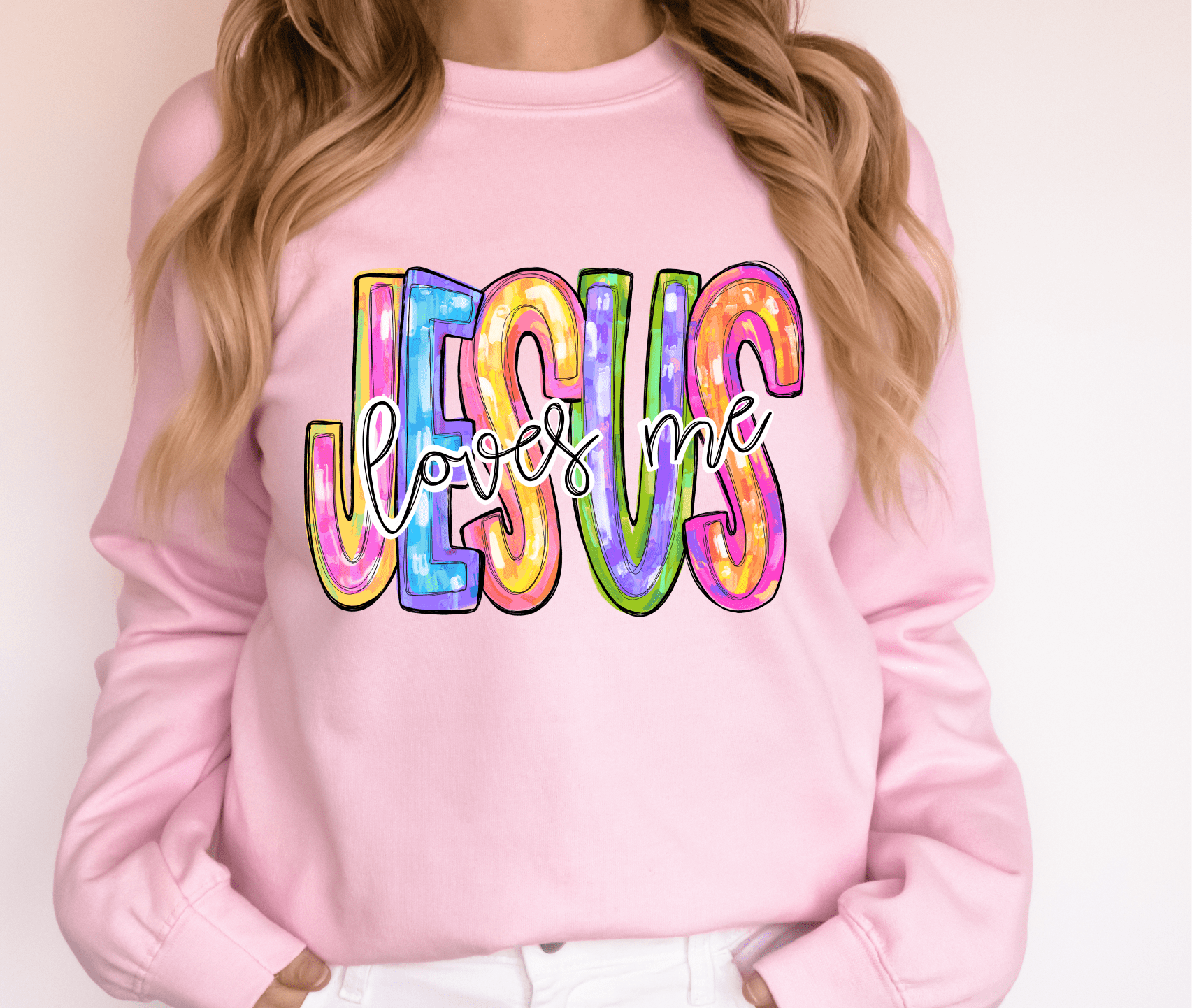 Jesus loves me brush DTF TRANSFERS PRINT TO ORDER - Do it yourself Transfers