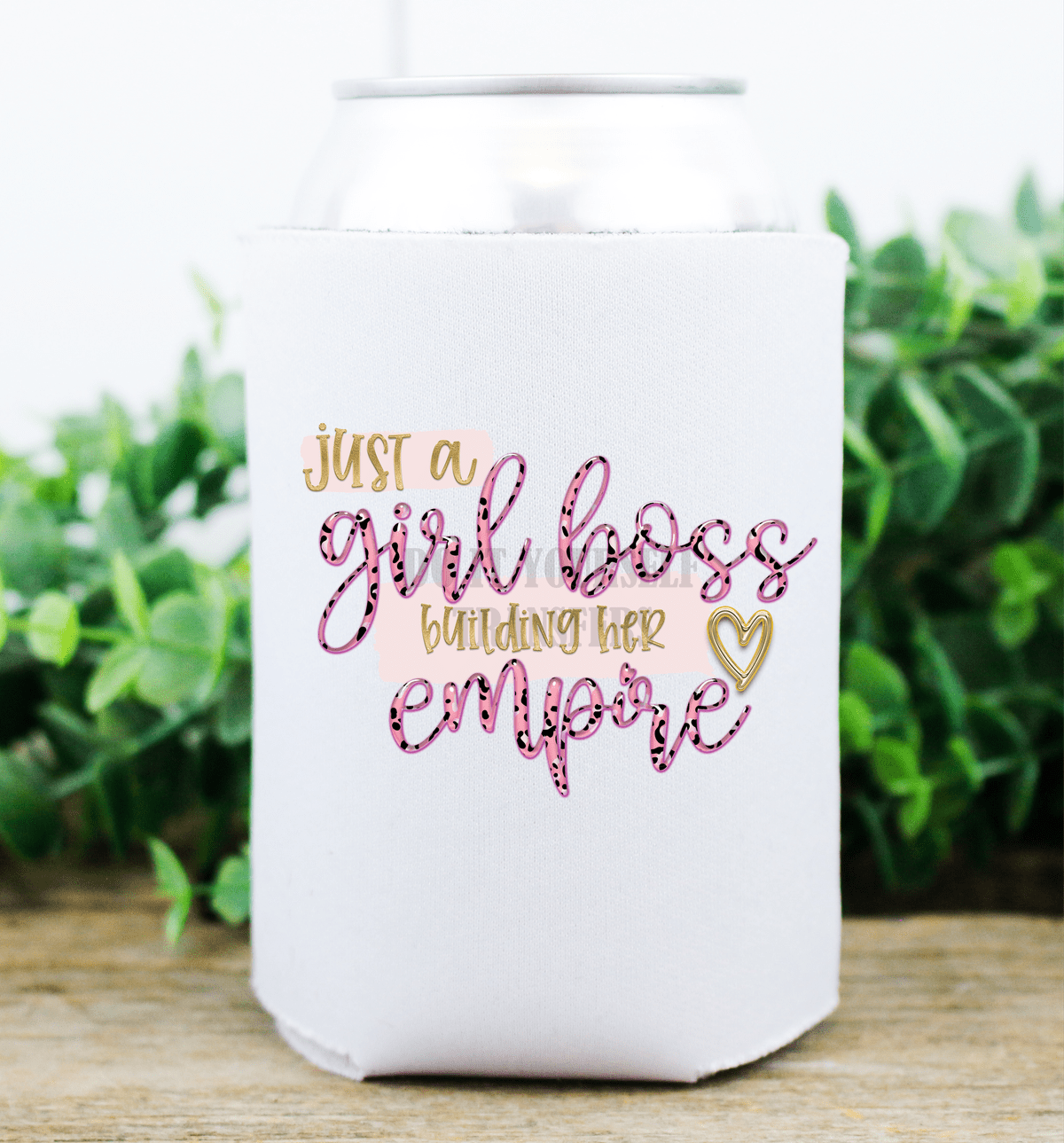 Just a girl boss building her empire pink gold leopard / size .5 DTF TRANSFERPRINT TO ORDER - Do it yourself Transfers