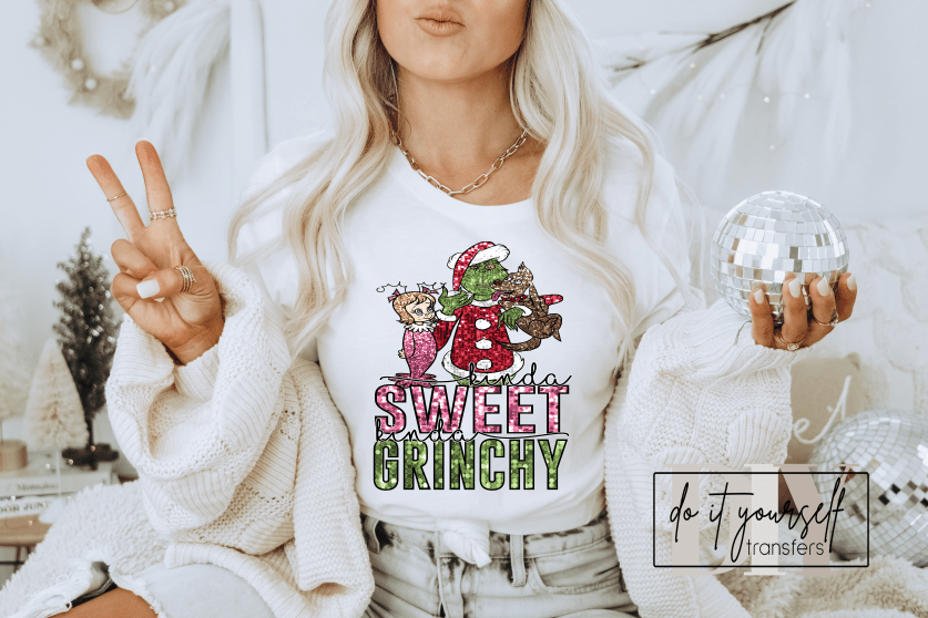 Kinda Sweet Kinda GRINCHY movie Christmas ADULT DTF TRANSFERPRINT TO ORDER - Do it yourself Transfers