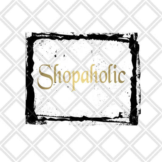 La Shopaholic shopping frame Digital Download Instand Download - Do it yourself Transfers