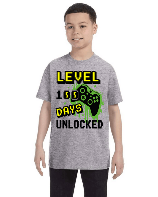 Level Days unlocked gamer BOYS size KIDS 7.5x9.5 DTF TRANSFERPRINT TO ORDER - Do it yourself Transfers