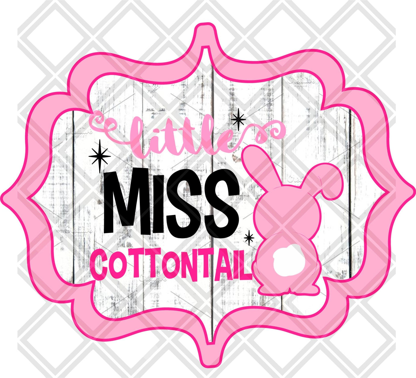 LITTLE MISS COTTONTAIL png Digital Download Instand Download - Do it yourself Transfers