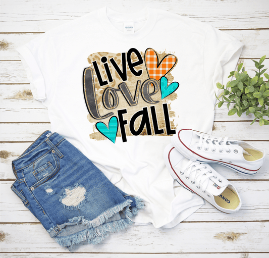 Live love fall frame DTF TRANSFERSPRINT TO ORDER - Do it yourself Transfers