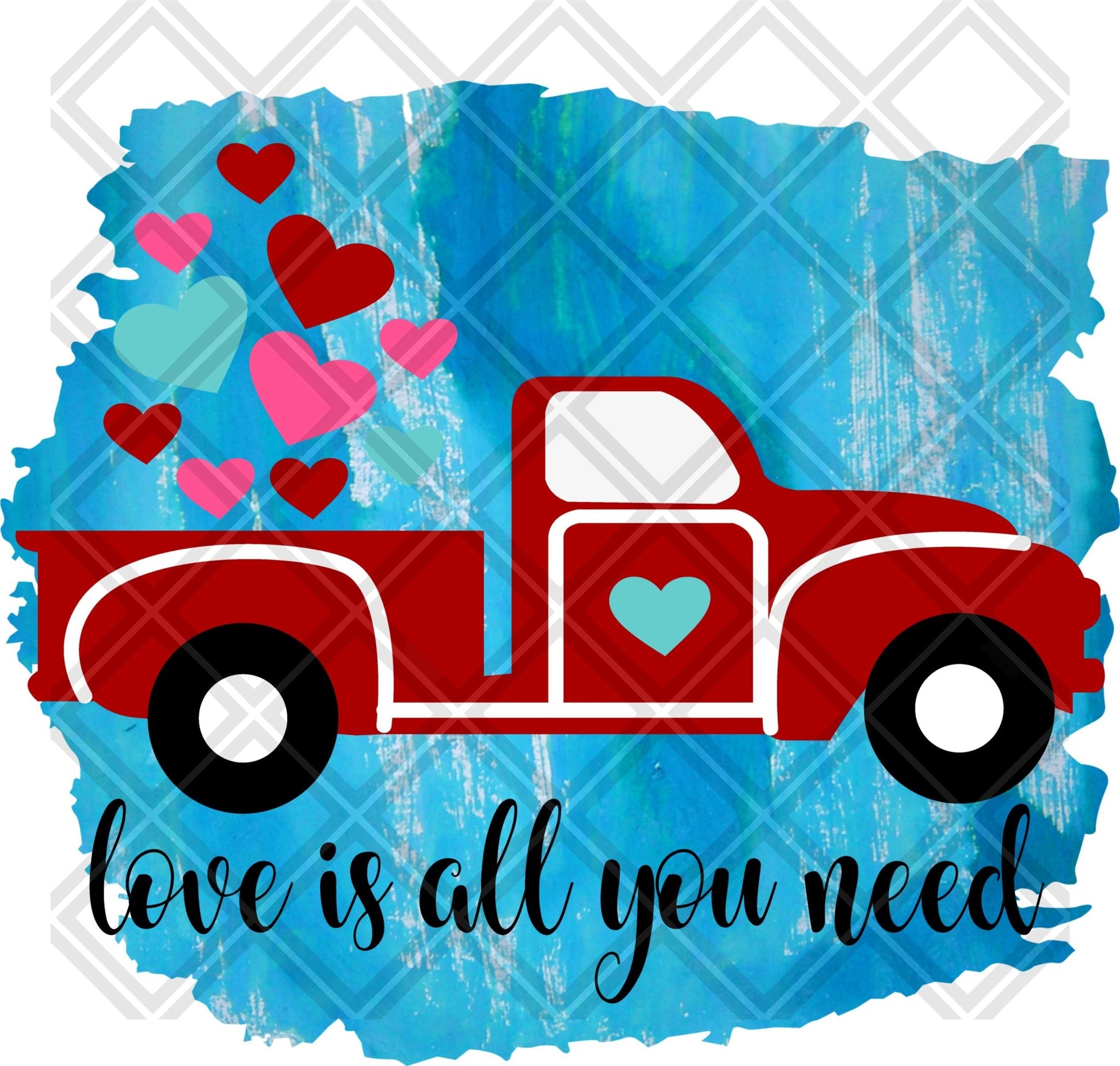 Love is ALL you need truck frame multi 2 png Digital Download Instand Download - Do it yourself Transfers