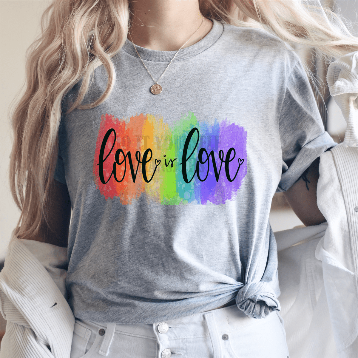 Love is Love rainbow size ADULT 7.2x12 DTF TRANSFERPRINT TO ORDER - Do it yourself Transfers