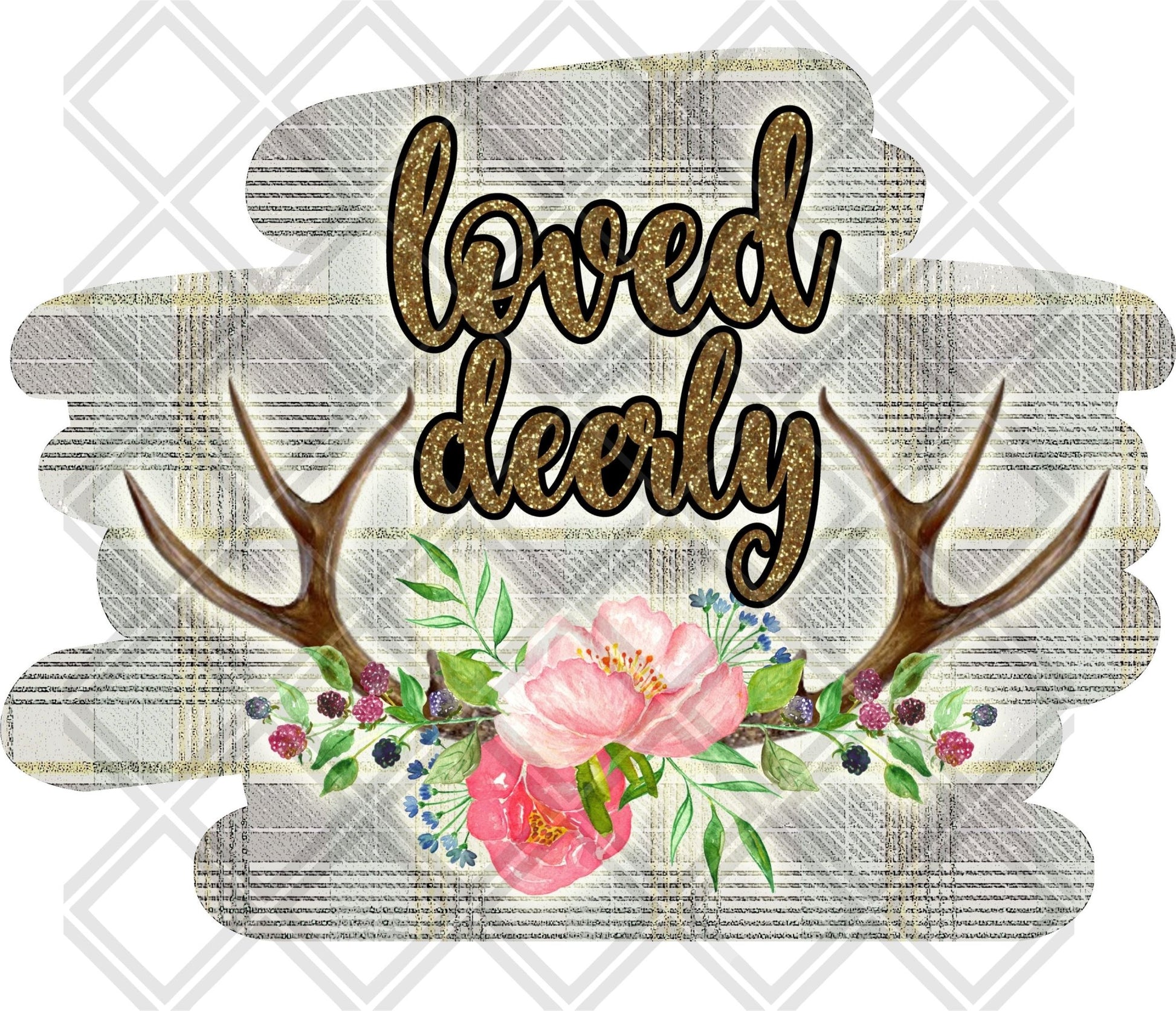 Loved Dearly frame png Digital Download Instand Download - Do it yourself Transfers