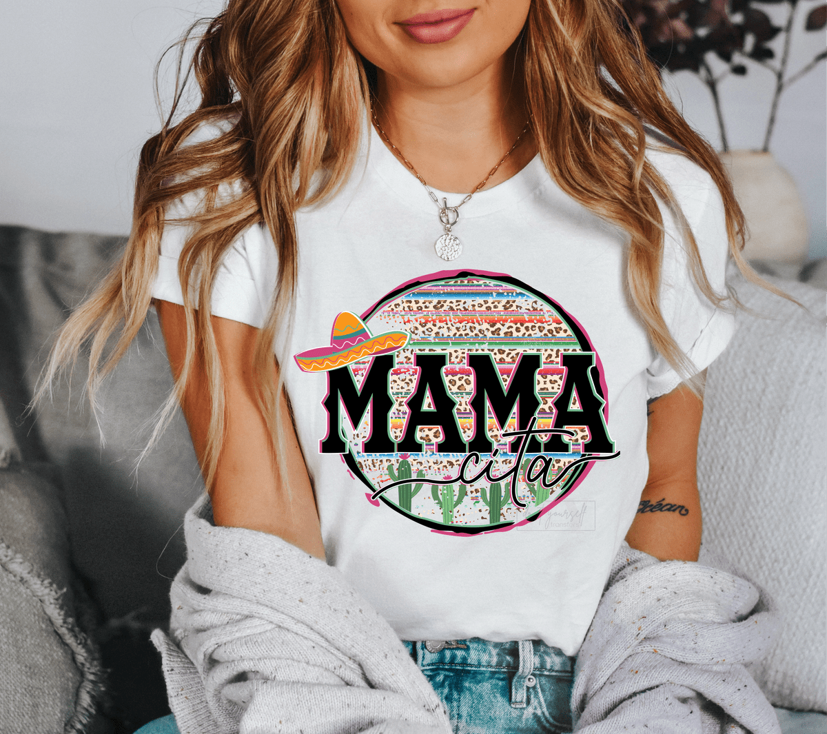 Mama cita cactus hat MAMACITA size ADULT DTF TRANSFERPRINT TO ORDER - Do it yourself Transfers