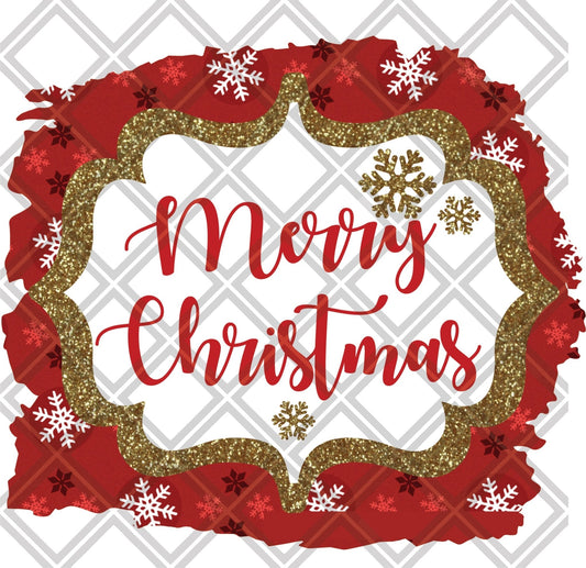 MERRY CHRISTMAS FRAME png Digital Download Instand Download - Do it yourself Transfers