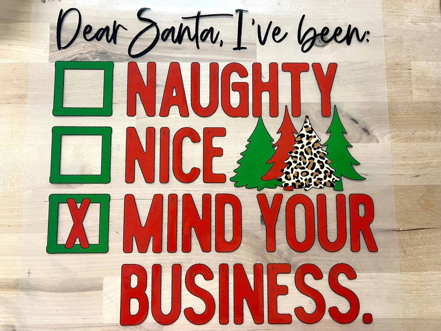 Merry Grinchmas Christmas letters face size ADULT 9x11 DTF TRANSFERPRINT TO ORDER - Do it yourself Transfers