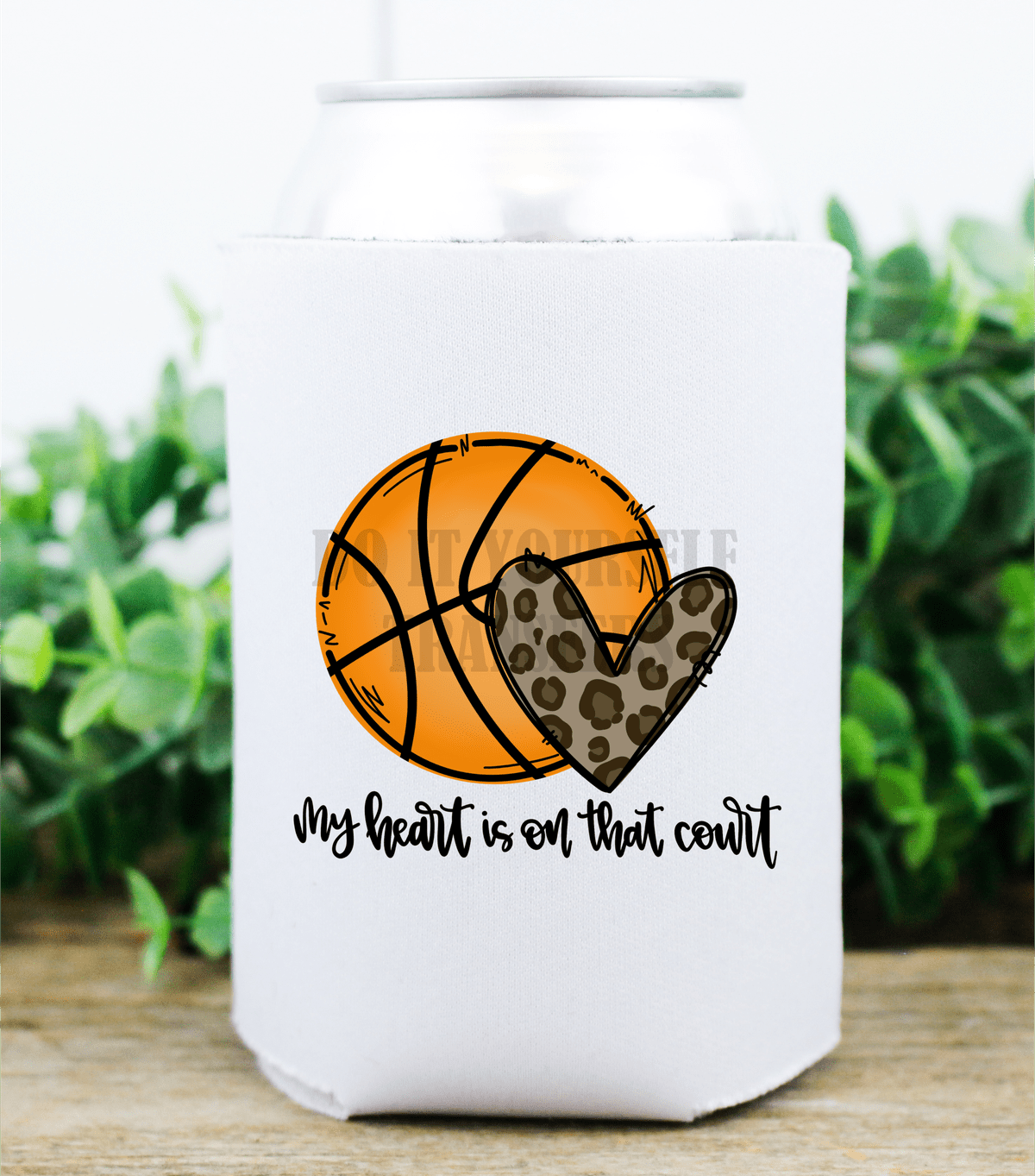 My Heart is on thats court Basketball Leopard heart / size DTF TRANSFERPRINT TO ORDER - Do it yourself Transfers