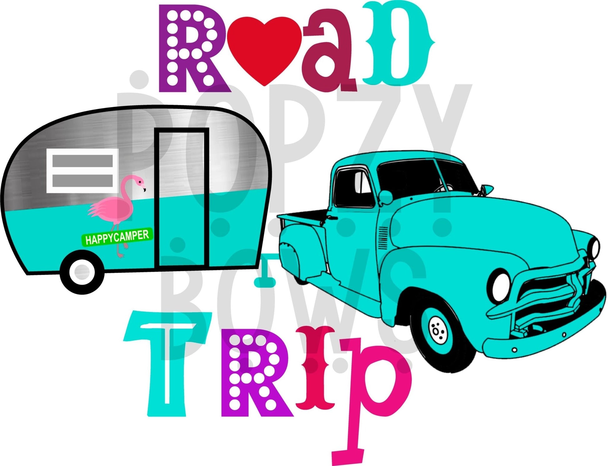 ROAD TRIP TRAILER Digital Download Instand Download - Do it yourself Transfers