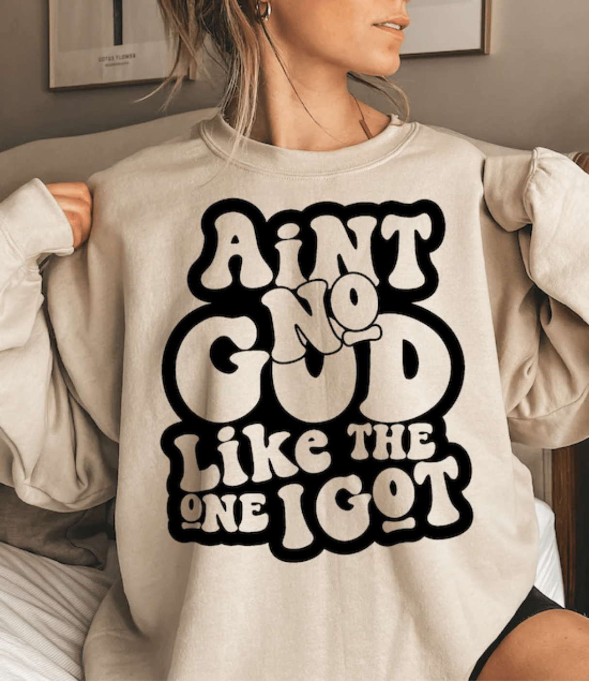 RTS Ain't no GOD like the one I got SINGLE COLOR BLACK Screen Print transfers size ADULT 10X12 - Do it yourself Transfers