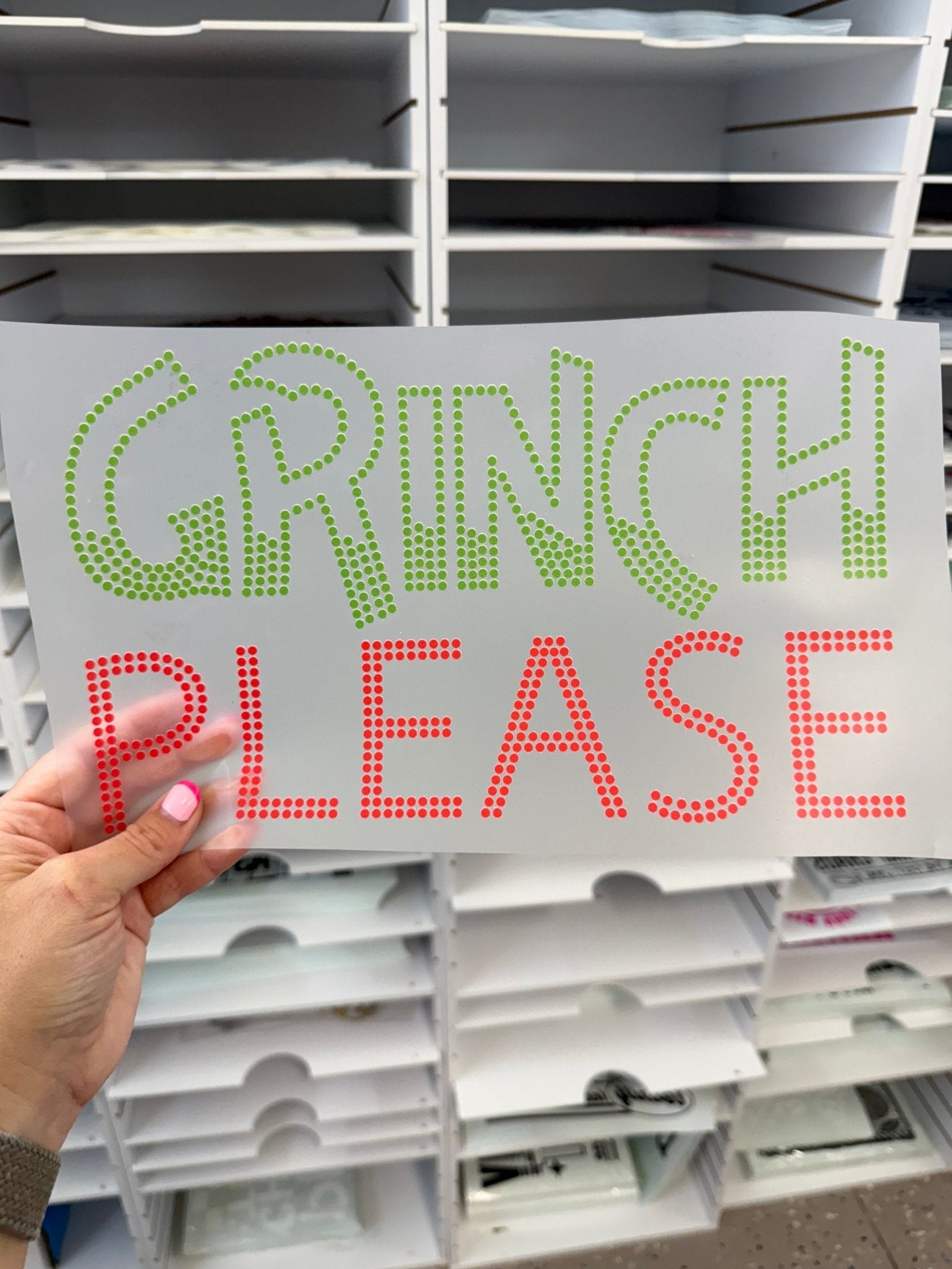 RTS GRINCH PLEASE CHRISTMAS DTF DIRECT TO FILM transfers ADULT 9X12 - Do it yourself Transfers