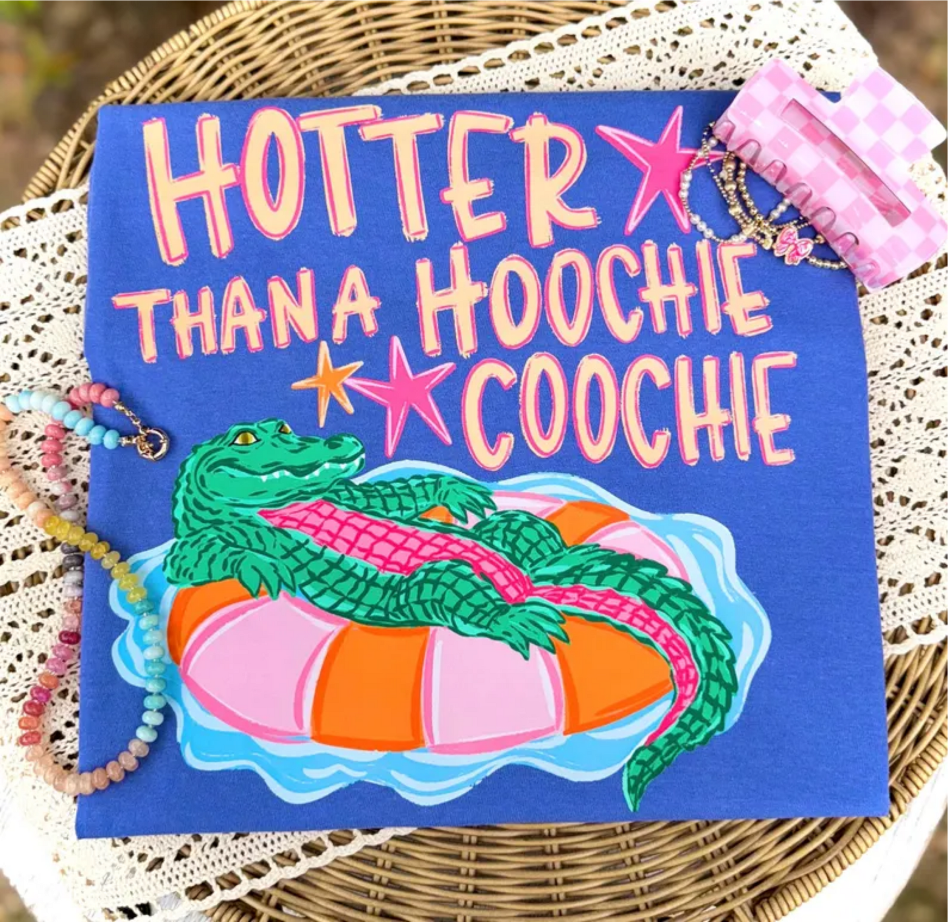 RTS HOTTER THAN A HOOCHIE COOCHIE CROCODILE DTF DIRECT TO FILM transfers ADULT 10X11.5 - Do it yourself Transfers